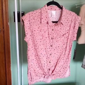 No Boundaries woven short sleeve shirt